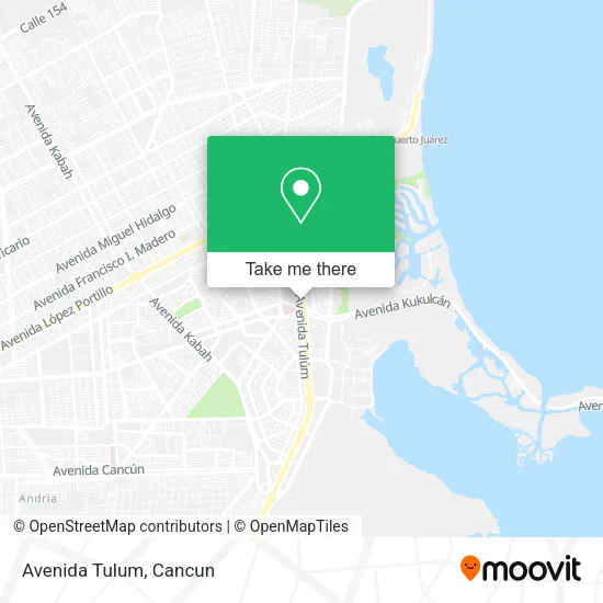 Avenida Tulum map