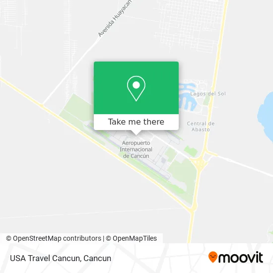 USA Travel Cancun map