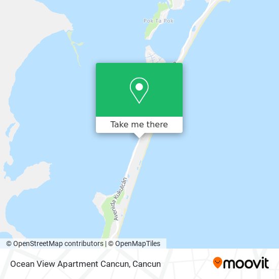 Ocean View Apartment Cancun map