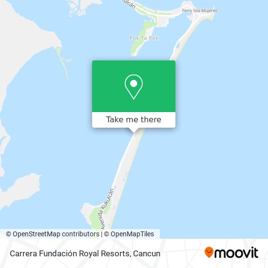 Carrera Fundación Royal Resorts map