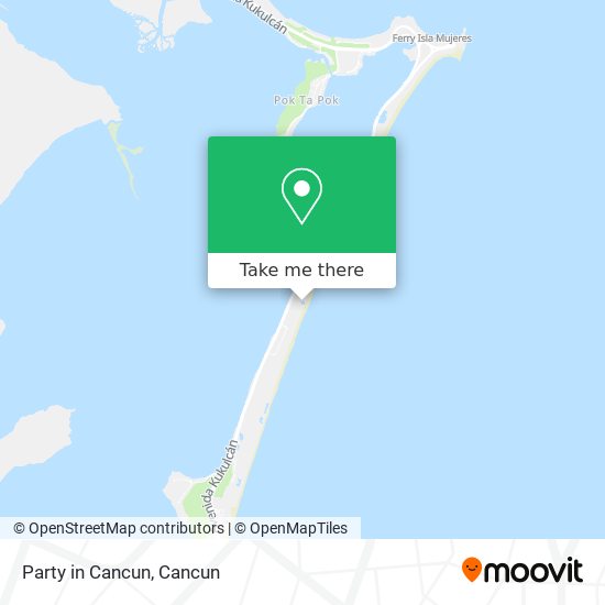 Party in Cancun map