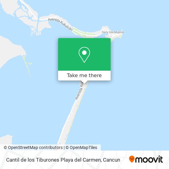 Mapa de Cantil de los Tiburones Playa del Carmen