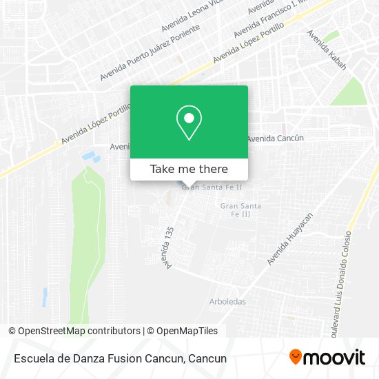 Escuela de Danza Fusion Cancun map