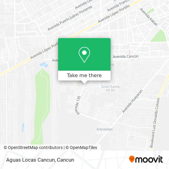 Mapa de Aguas Locas Cancun