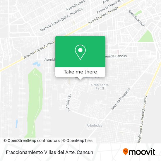 Mapa de Fraccionamiento Villas del Arte
