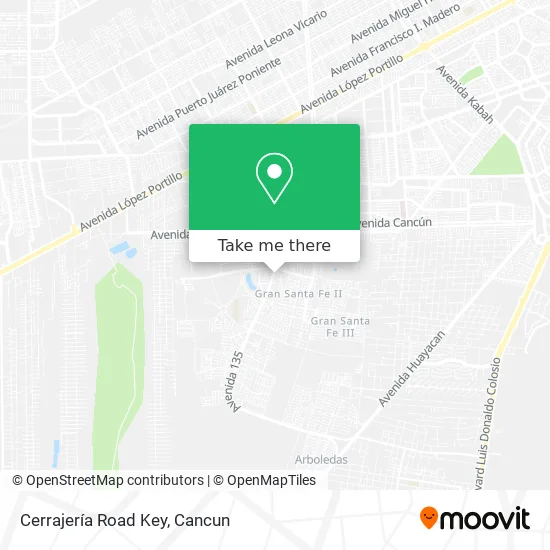 Cerrajería Road Key map