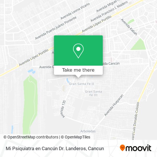 Mi Psiquiatra en Cancún Dr. Landeros map