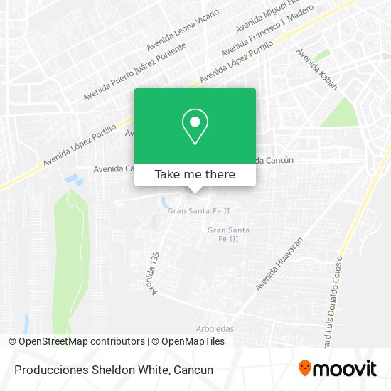 Producciones Sheldon White map