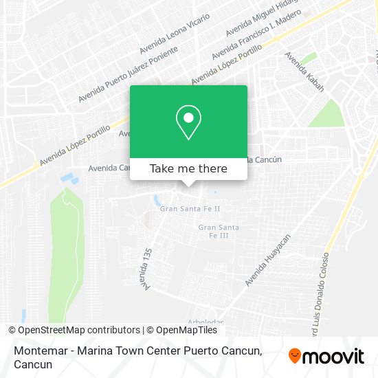 Montemar - Marina Town Center Puerto Cancun map