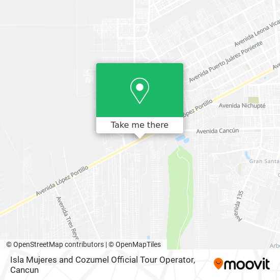 Isla Mujeres and Cozumel Official Tour Operator map