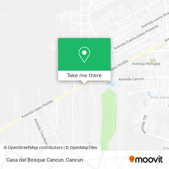 Casa del Bosque Cancun map
