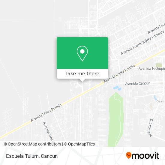 Mapa de Escuela Tulum