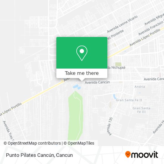 Punto Pilates Cancún map