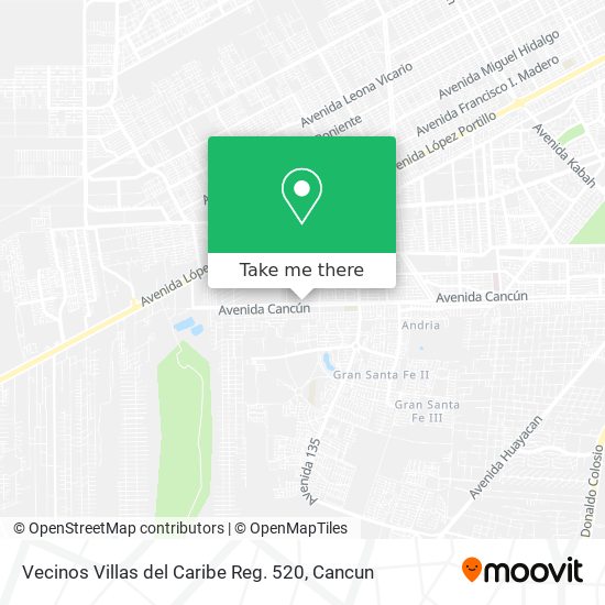 Vecinos Villas del Caribe Reg. 520 map