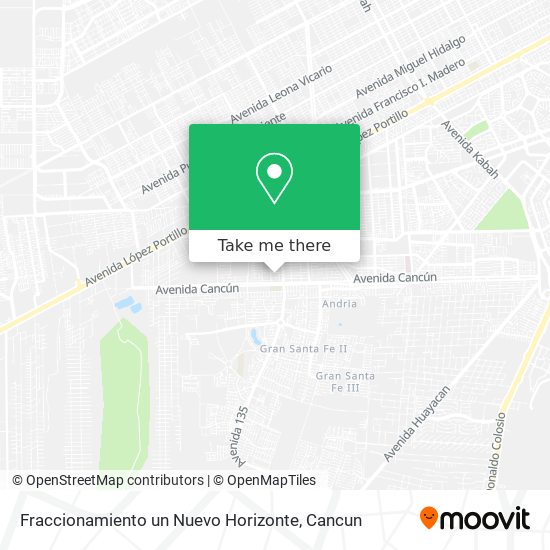 Fraccionamiento un Nuevo Horizonte map