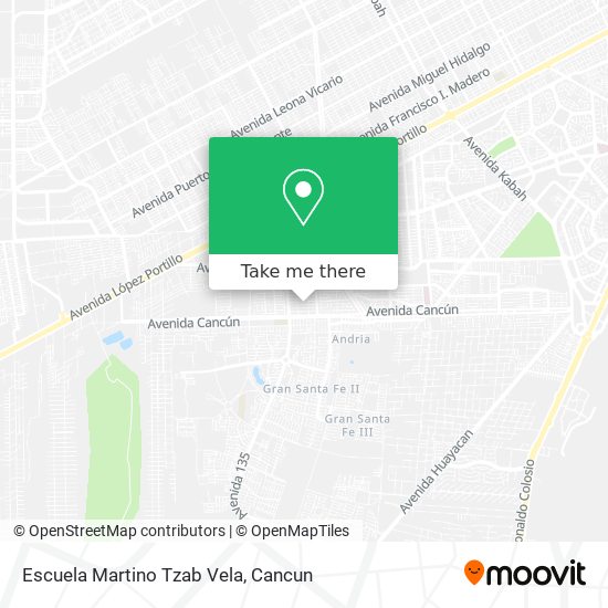 Escuela Martino Tzab Vela map