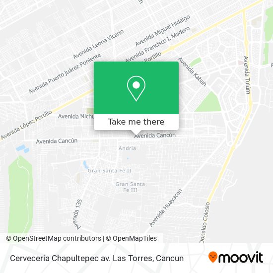 Mapa de Cerveceria Chapultepec av. Las Torres