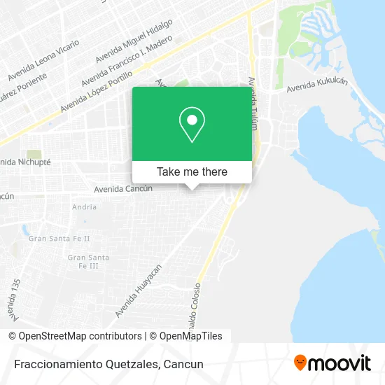 Fraccionamiento Quetzales map