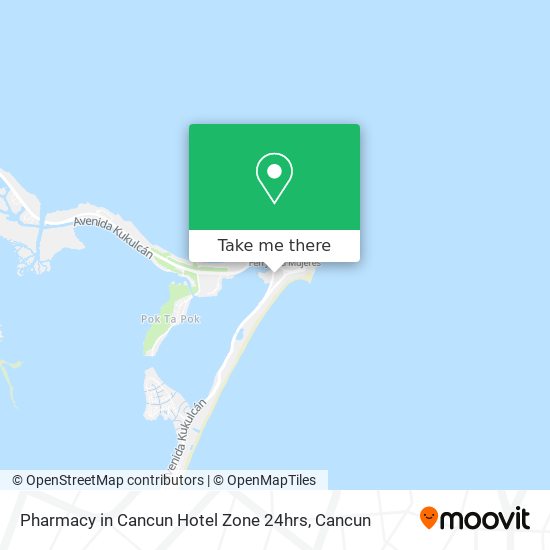 Mapa de Pharmacy in Cancun Hotel Zone 24hrs