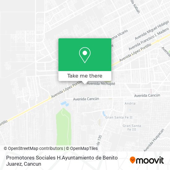 Promotores Sociales H.Ayuntamiento de Benito Juarez map