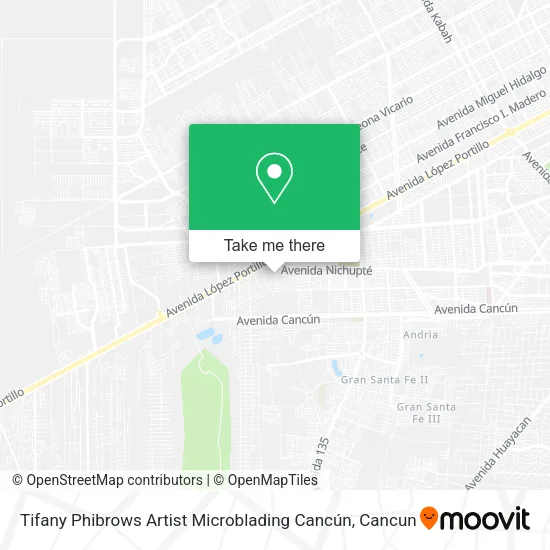 Tifany Phibrows Artist Microblading Cancún map