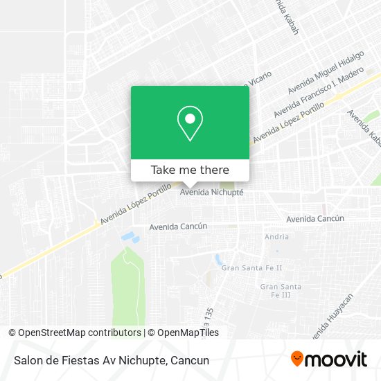 Salon de Fiestas Av Nichupte map