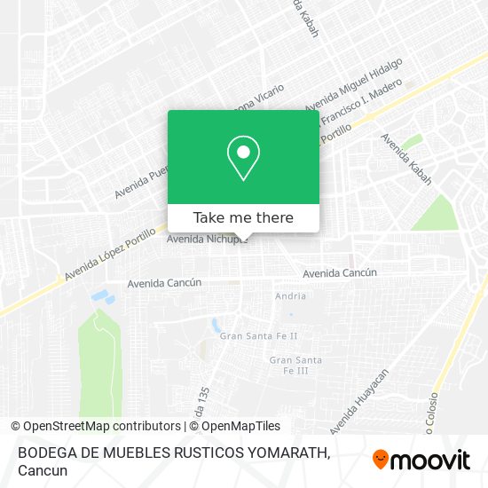 BODEGA DE MUEBLES RUSTICOS YOMARATH map