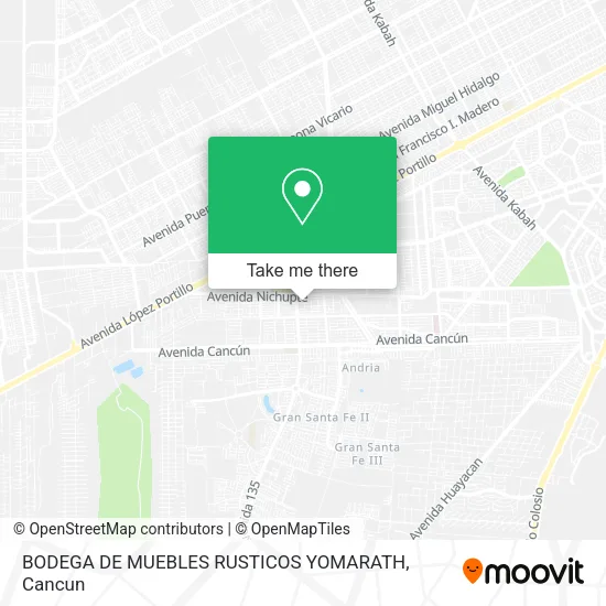 BODEGA DE MUEBLES RUSTICOS YOMARATH map