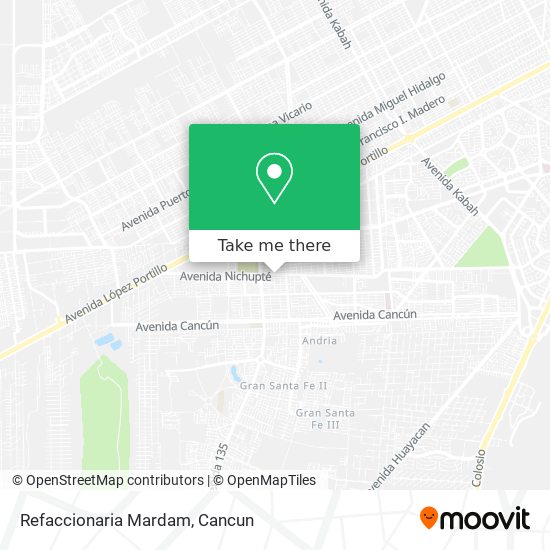 Mapa de Refaccionaria Mardam