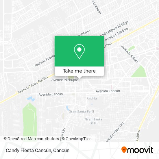 Mapa de Candy Fiesta Cancún