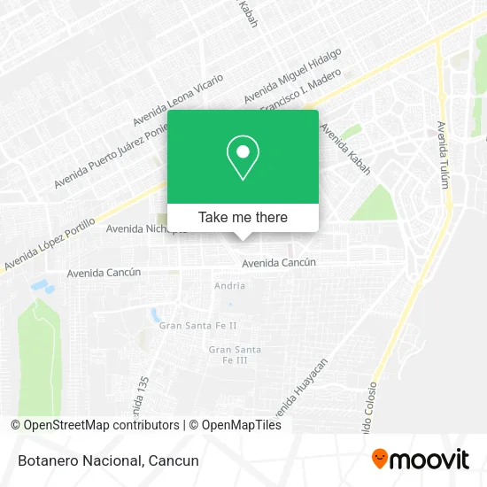 Botanero Nacional map