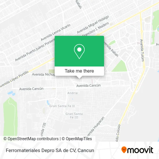 Ferromateriales Depro SA de CV map