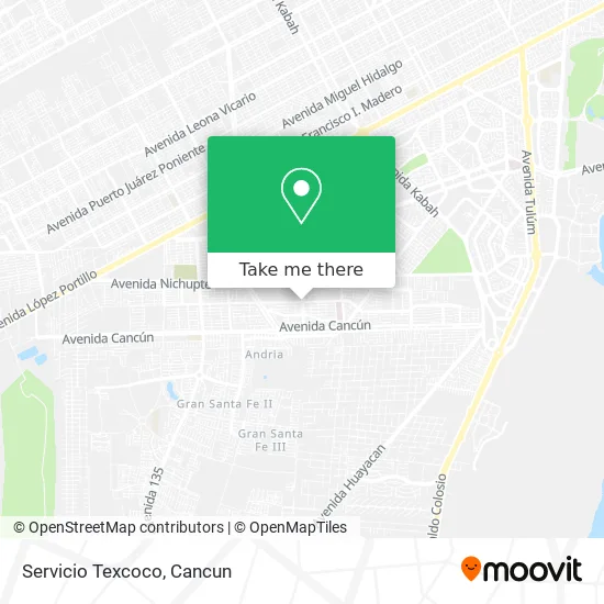 Servicio Texcoco map