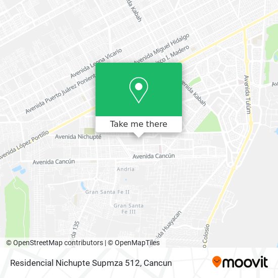 Residencial Nichupte Supmza 512 map