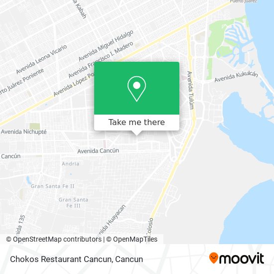 Chokos Restaurant Cancun map