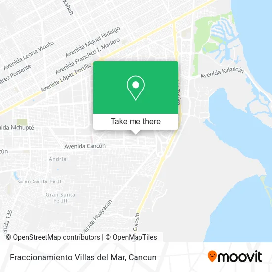 Fraccionamiento Villas del Mar map