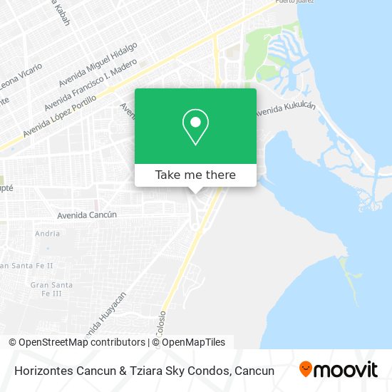 Mapa de Horizontes Cancun & Tziara Sky Condos