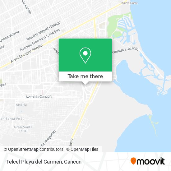 Telcel Playa del Carmen map