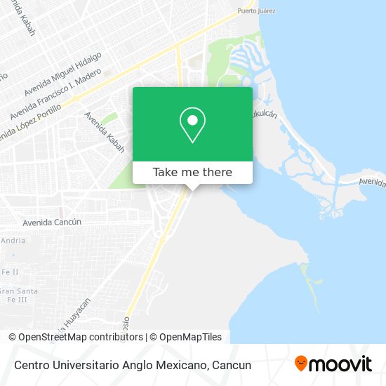 Mapa de Centro Universitario Anglo Mexicano