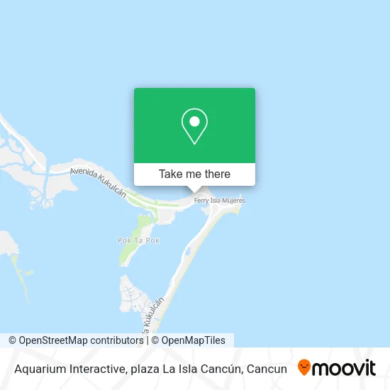 Mapa de Aquarium Interactive, plaza La Isla Cancún