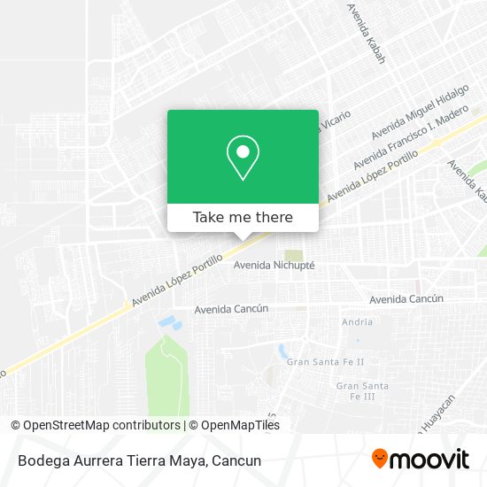 Bodega Aurrera Tierra Maya map