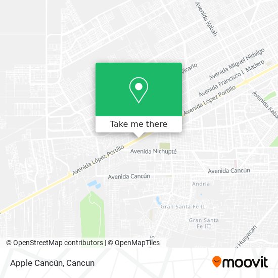 Mapa de Apple Cancún