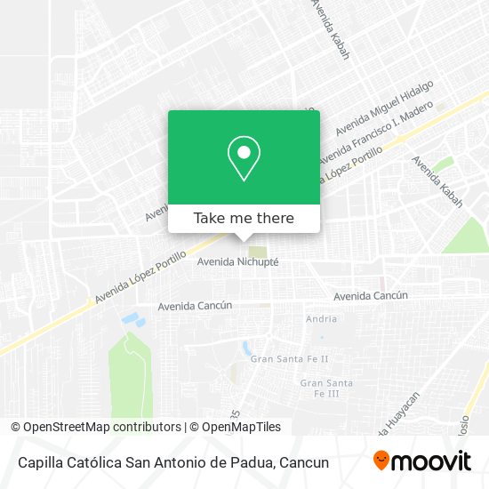 Mapa de Capilla Católica San Antonio de Padua