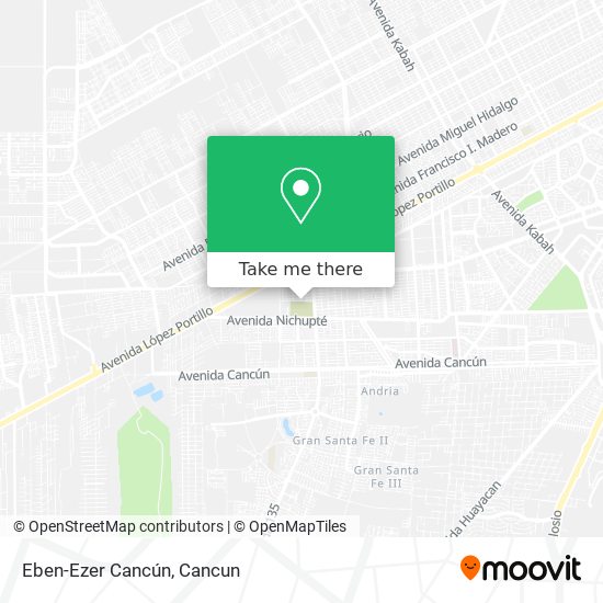 Mapa de Eben-Ezer Cancún
