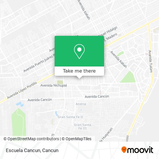 Escuela Cancun map