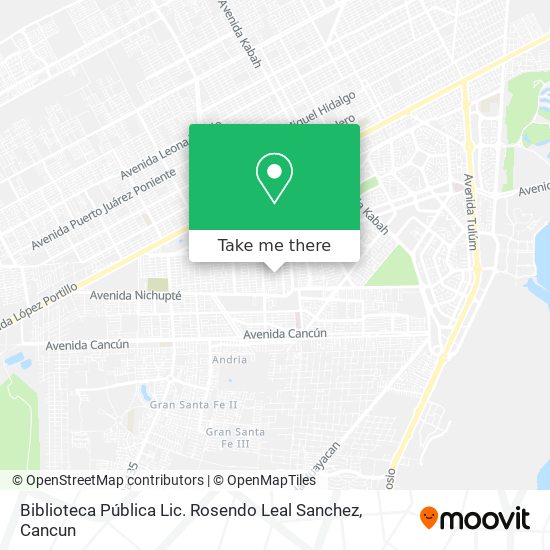 Biblioteca Pública Lic. Rosendo Leal Sanchez map