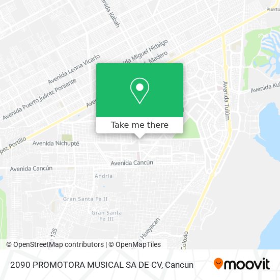 Mapa de 2090 PROMOTORA MUSICAL SA DE CV