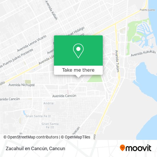 Mapa de Zacahuil en Cancún