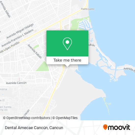 Dental Amecae Cancún map