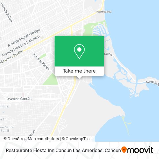 Restaurante Fiesta Inn Cancún Las Americas map